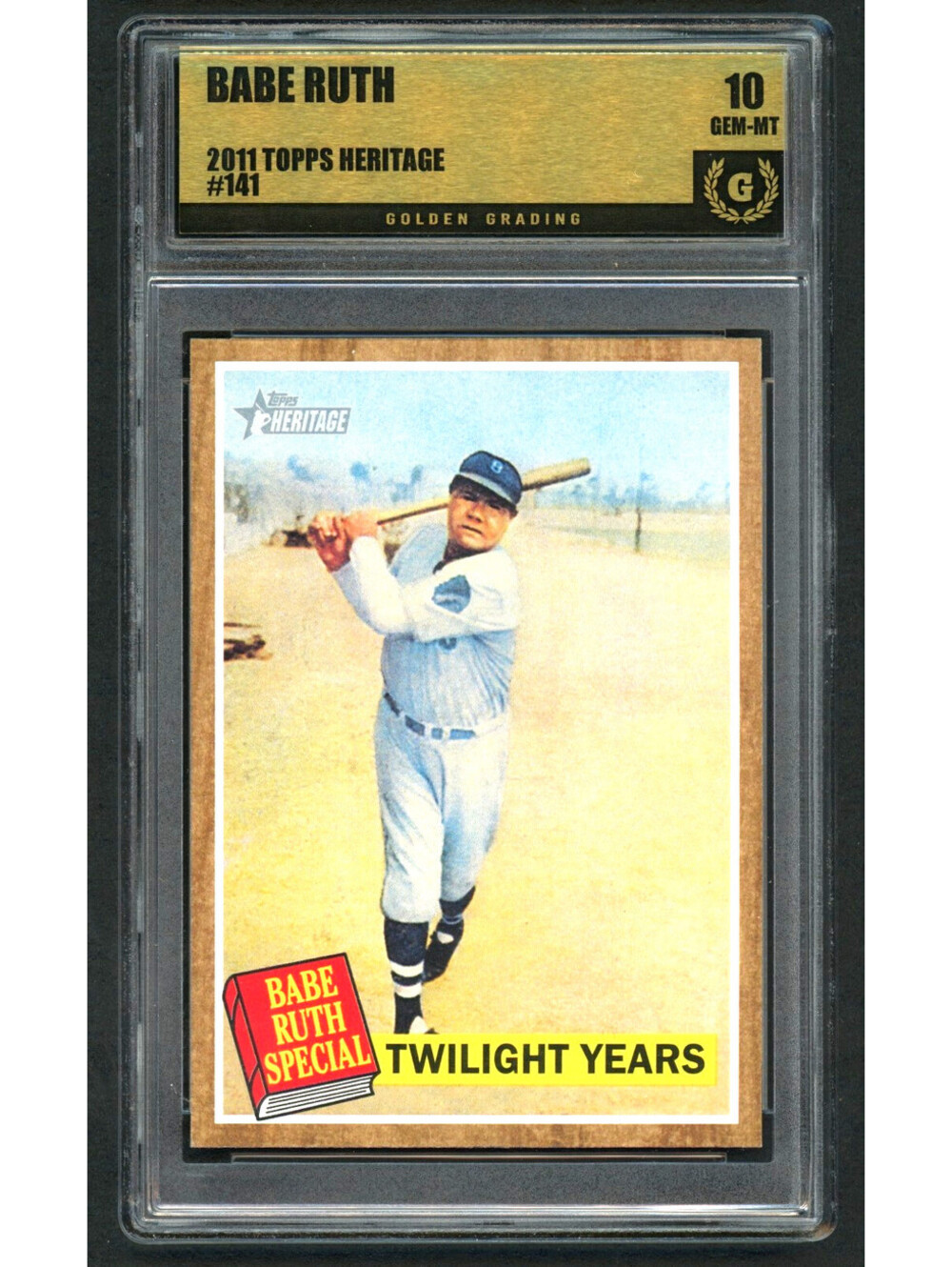 2011 Topps Heritage Babe Ruth Special "Twilight Years"  #141  Graded Gem Mint 10